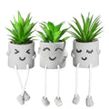 Mini Artificial Succulents in Ceramic Pots – Set of 4 Faux Plants for Home, Desk, Shelf, Kitchen & Office Decor